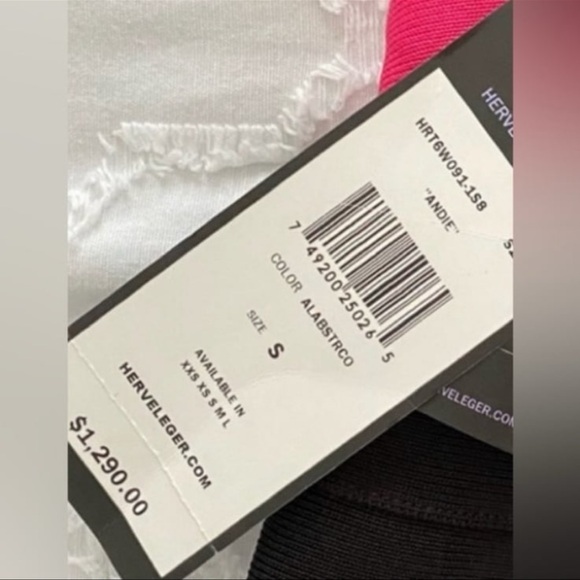 Herve Leger Andie Color Block Pink Bandage Dress, Size: Small - Picture 9 of 9